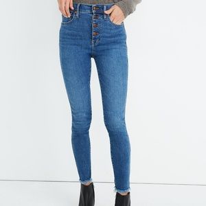 Madewell High Rise Button Front Skinny Jeans